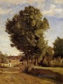 A Village near Beauvais plein air Romanticism Jean Baptiste Camille Corot